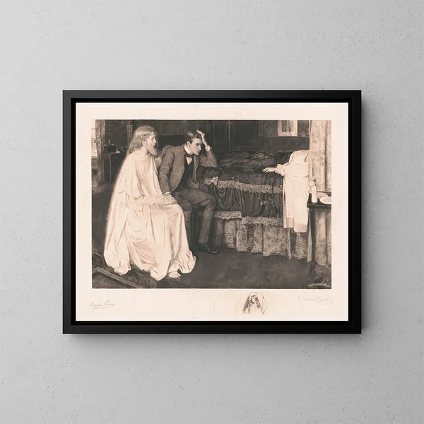 Das Tagesbett - Byam Shaw — gerahmtes Bild an der Wand