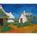 Reproduktion des Gemäldes Weiße Hütten bei Saintes-Maries - Vincent van Gogh