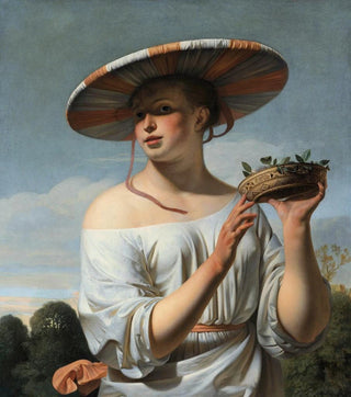 Caesar Van Everdingen - Girl in a Large Hat.webp