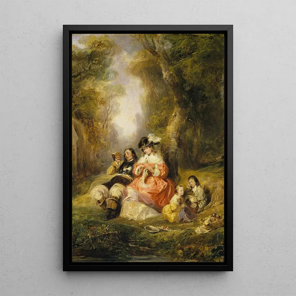 Plaisirs d'été - Camille Joseph Étienne Roqueplan — gerahmtes Bild an der Wand