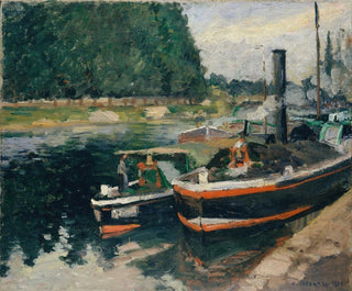 Camille Pissarro - Barges at Pontoise.webp