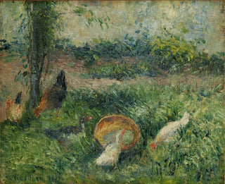 Camille Pissarro - Bassecour avec poules et canards.webp