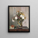 Chrysanthèmes dans un vase chinois - Camille Pissarro — gerahmtes Bild an der Wand