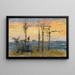 Sonnenuntergang - Camille Pissarro — gerahmtes Bild an der Wand