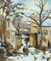 La Maison Rondest sous la neige Pontoise ou Chemin de l'Hermitage Pontoise sous la neige - Camille Pissarro — Ansicht des Kunstwerks