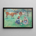 Ländliche Szenen sitzender Bauern mit Kühen - Camille Pissarro — gerahmtes Bild an der Wand