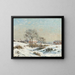 Schneelandschaft in South Norwood - Camille Pissarro — gerahmtes Bild an der Wand