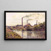 L'Usine à Pontoise - Camille Pissarro — gerahmtes Bild an der Wand
