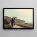 Zwei Frauen, die am Meerufer plaudern, Saint Thomas - Camille Pissarro — gerahmtes Bild an der Wand