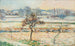 Ansicht des Dorfes Bazincourt im Schnee - Camille Pissarro — Ansicht des Kunstwerks