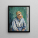 Studie der Wäscherin - Camille Pissarro — gerahmtes Bild an der Wand