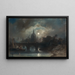 Ansicht einer Stadt bei Nacht - Camille Roqueplan — gerahmtes Bild an der Wand
