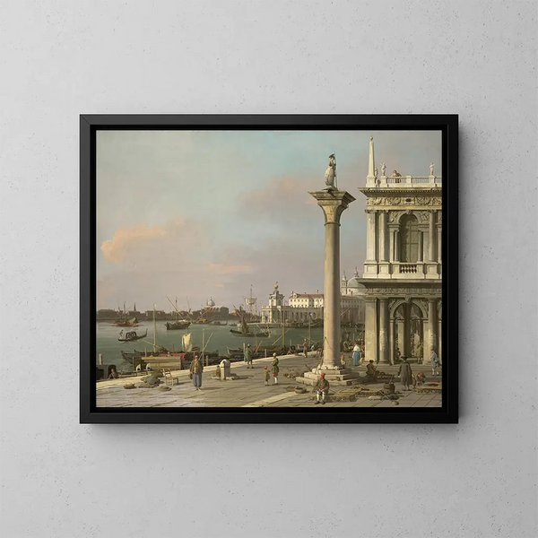 Bassin de Saint-Marc depuis la Piazzetta - Canaletto — gerahmtes Bild an der Wand
