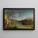 Großes Kanal-Gemälde vom Palazzo Balbi in Richtung Rialto - Canaletto — gerahmtes Bild an der Wand