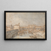 Padoue, der Fluss Bacchiglione und die Porta Portello - Canaletto — gerahmtes Bild an der Wand
