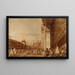 Piazza San Marco vom Südwestwinkel mit den Procuratie Nuove rechts - Canaletto — gerahmtes Bild an der Wand