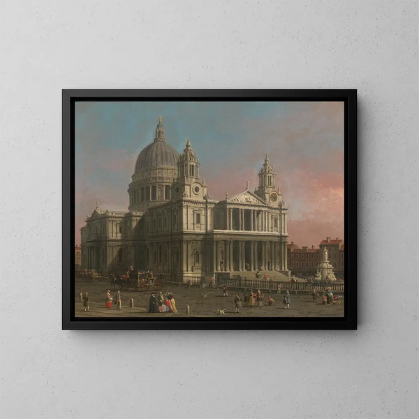 Die Kathedrale Saint-Paul - Canaletto — gerahmtes Bild an der Wand