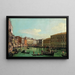 Der Große Kanal, Venedig, Blick nach Süden in Richtung Rialto-Brücke - Canaletto — gerahmtes Bild an der Wand