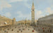 La Piazza San Marco à Venise regardant vers l'est vers la basilique - Canaletto — Ansicht des Kunstwerks