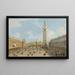 La Piazza San Marco à Venise regardant vers l'est vers la basilique - Canaletto — gerahmtes Bild an der Wand