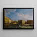 Venedig, Blick auf den Großen Kanal und die Rialtobrücke von Norden - Canaletto — gerahmtes Bild an der Wand