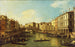 Venedig der Große Kanal des Palazzo Dolfin Manin am Rialto-Brücke - Canaletto — Ansicht des Kunstwerks
