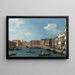 Ansicht des Kanals von Santa Chiara in Venedig - Canaletto — gerahmtes Bild an der Wand