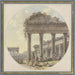Caprice architektonische Ruine des Tempels und Figuren - Victor Jean Nicolle — in einem Innenraum präsentiert