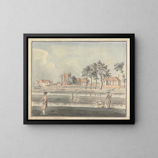 Kirche von Hampton Court - Kapitän Francis Grose — gerahmtes Bild an der Wand