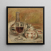 Karaffe, Glas und Zuckerdose - Pierre-Auguste Renoir — gerahmtes Bild an der Wand