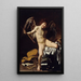 L'amour triumphiert über alles - Caravaggio — gerahmtes Bild an der Wand