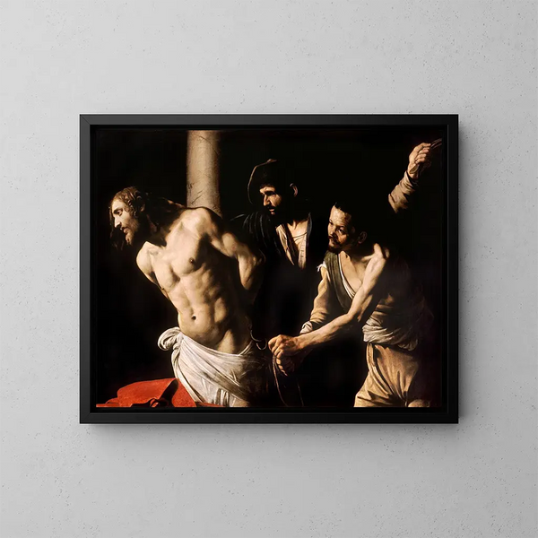 Christus an der Säule - Caravaggio — gerahmtes Bild an der Wand