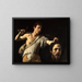 David mit dem Kopf Goliaths - Caravaggio — gerahmtes Bild an der Wand