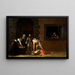 Die Enthauptung des Johannes des Täufers - Caravaggio — gerahmtes Bild an der Wand