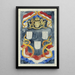 Konzeption dekorativ mit nationalen Wappen, Flaggen und Standarten - Carel Adolph Lion Cachet — gerahmtes Bild an der Wand