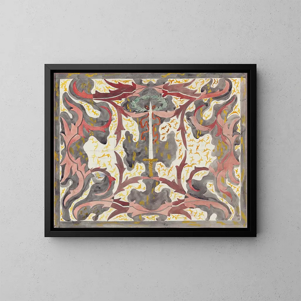 Konzeption dekorativ mit erhobenem Schwert - Carel Adolph Lion Cachet — gerahmtes Bild an der Wand
