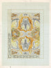 Ornamentales Dekorationsbild mit vier zweiköpfigen Löwen - Carel Adolph Lion Cachet — Ansicht des Kunstwerks