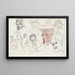 Karikaturköpfe - Carel Adolph Lion Cachet — gerahmtes Bild an der Wand