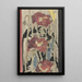 Konzeption mit Mohnblumen für den Rand des Wandteppichs Blick auf den Ponte Vecchio in Florenz - Carel Adolph Lion Cachet — gerahmtes Bild an der Wand