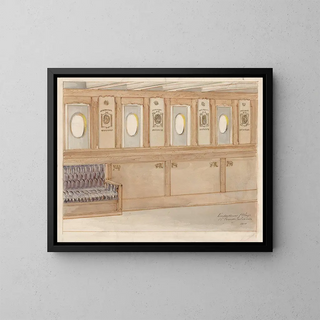 Carel Adolph Lion Cachet - Ontwerp voor een kinderkamer Eerste Klas op de SS Prinses Juliana.webp