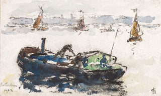 Carel Nicolaas Storm van sGravesande - Gezicht op de Maas bij Rotterdam.webp