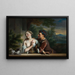 Ein Mann, der versucht, eine Frau zu küssen - Carel de Moor — gerahmtes Bild an der Wand