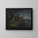 Der Fischer - Carel de Moor II — gerahmtes Bild an der Wand