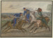 Kampf von Reitern zwischen Kosaken und Franzosen - Carl Adolph Heinrich Hess — Ansicht des Kunstwerks
