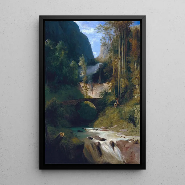 Reproduktion des Gemäldes Schlucht bei Amalfi - Carl Blechen