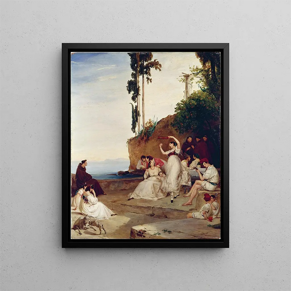 Tarentelle - Carl Blechen — gerahmtes Bild an der Wand