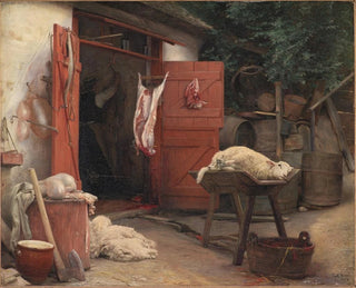 Ein Schlachthof in Hellebk - Carl Bloch — Ansicht des Kunstwerks