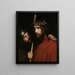 Der Christus mit einem spöttischen Soldaten - Carl Bloch — gerahmtes Bild an der Wand