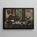 Naturmorte mit Fisch - Carl Bloch — gerahmtes Bild an der Wand