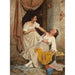 Zwei lächelnde Mädchen - Carl Bloch — gerahmtes Bild an der Wand